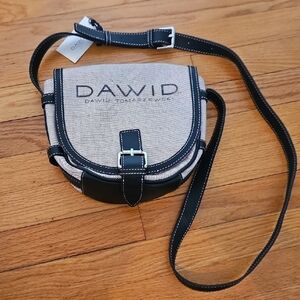 Dawid Tomazxewski Beige and Brown Crossbody Messenger Style Bag, NWT